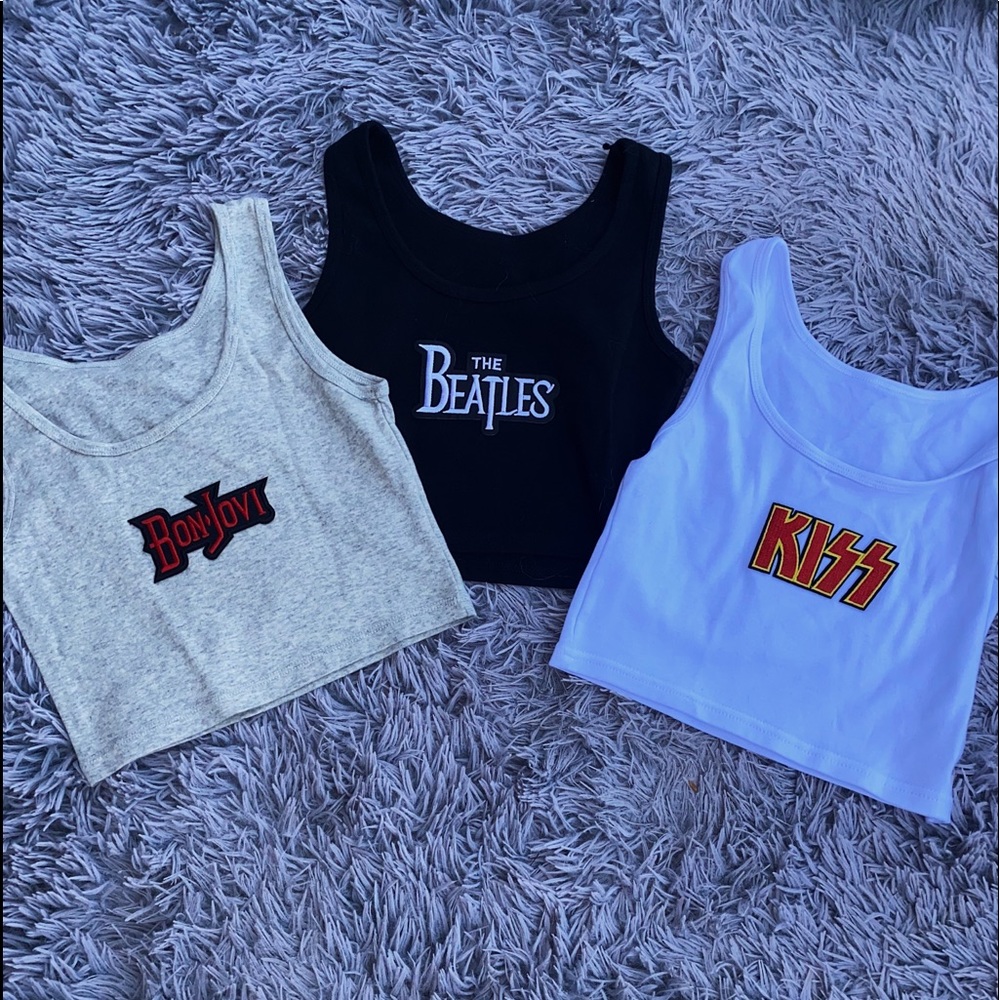 Band Crop tank tops
